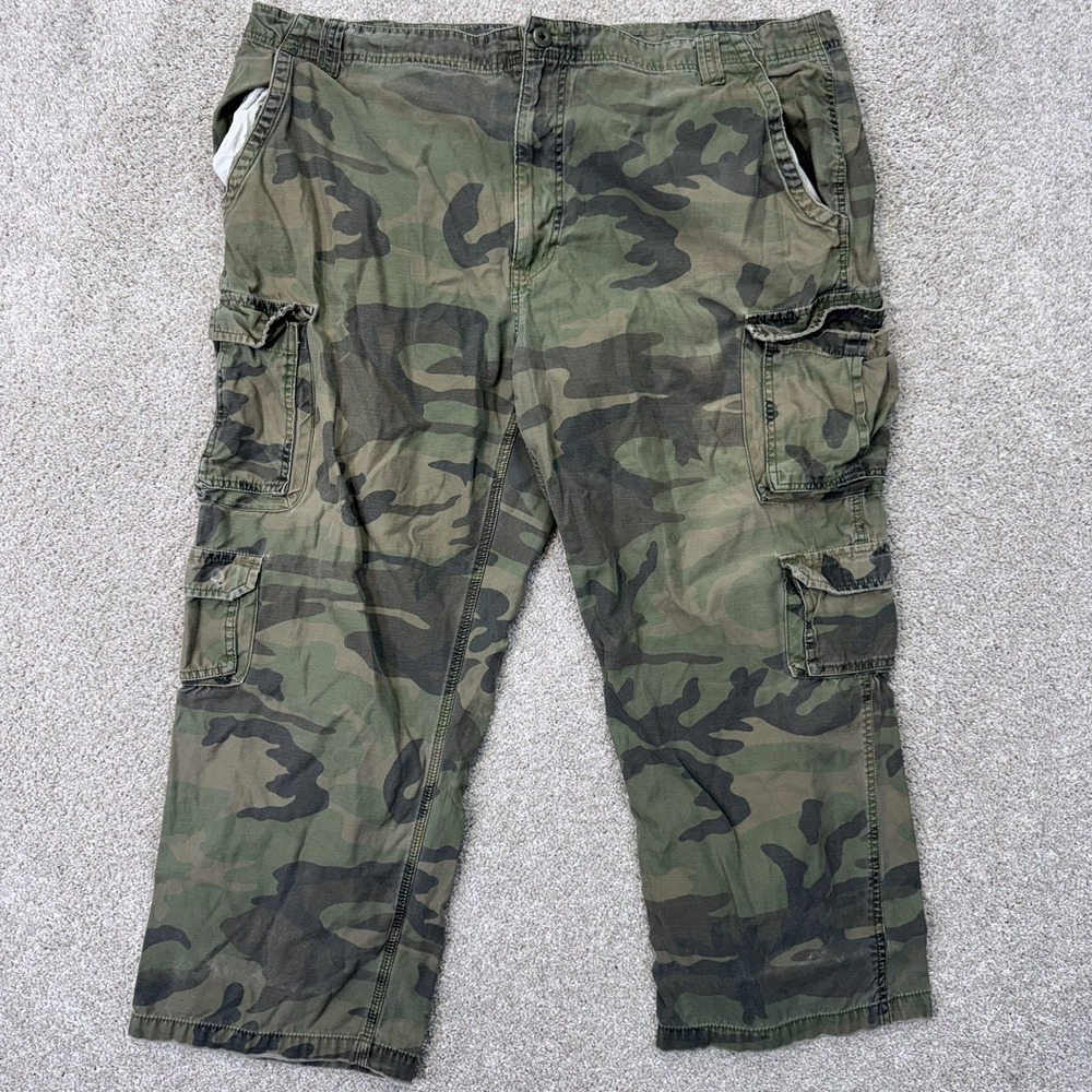 No Boundaries Cargo Pants Mens 44x32 NB360003 Green Camo Cotton EUC